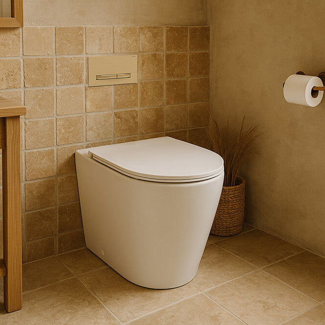 Fino WhisperFlush Matte White Floor Pan with Thin Seat