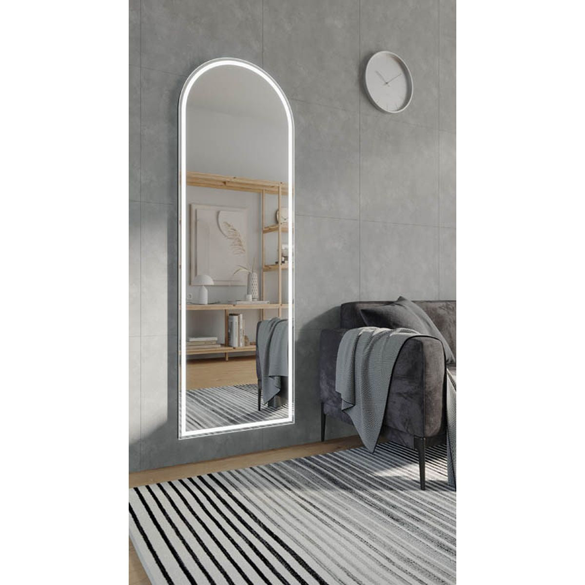 Great Arch Full-Length LED Mirror - Manhattan Black