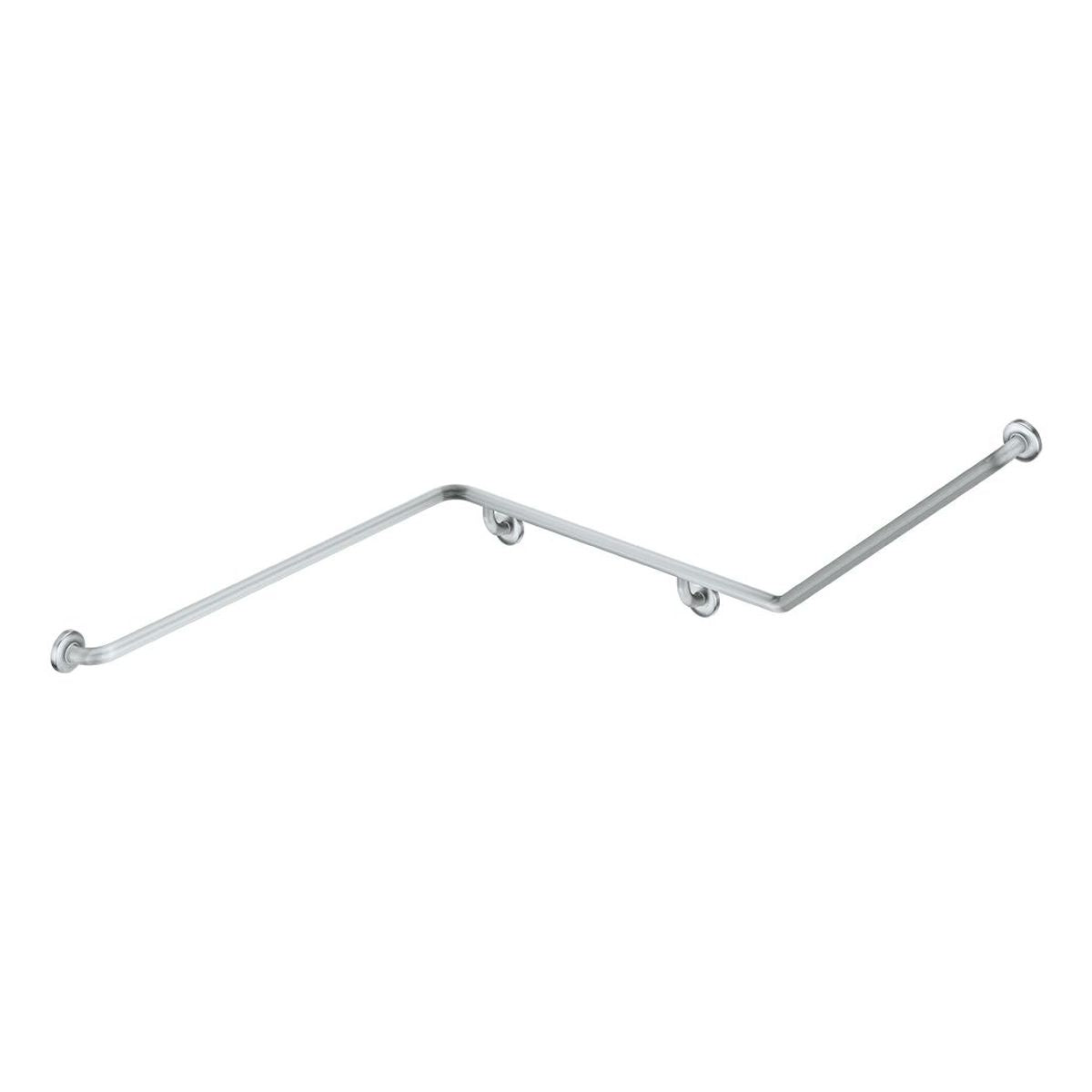 Fienza 140° Accessible Left-Hand Grab Rail, Stainless Steel