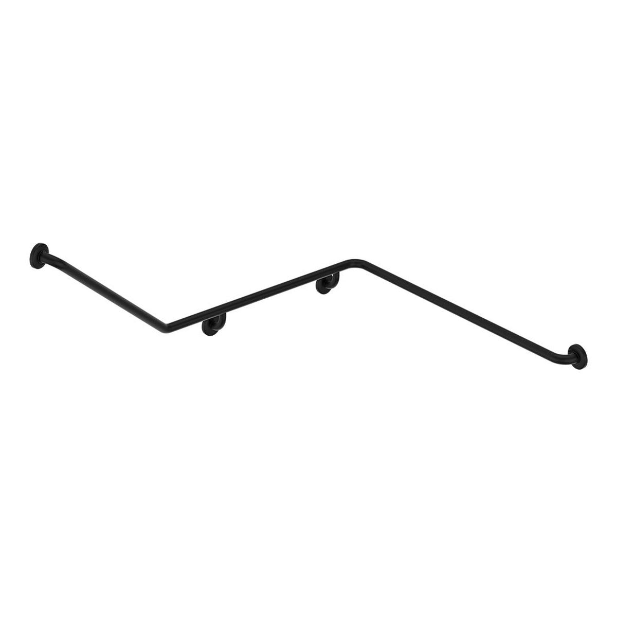 Fienza 140° Accessible Right-Hand Grab Rail, Matte Black