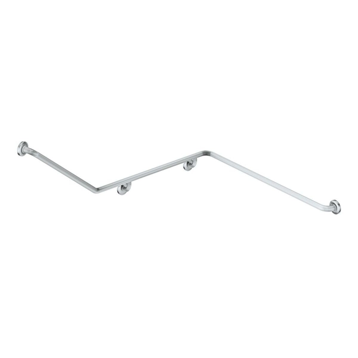 Fienza 140° Accessible Right-Hand Grab Rail, Stainless Steel