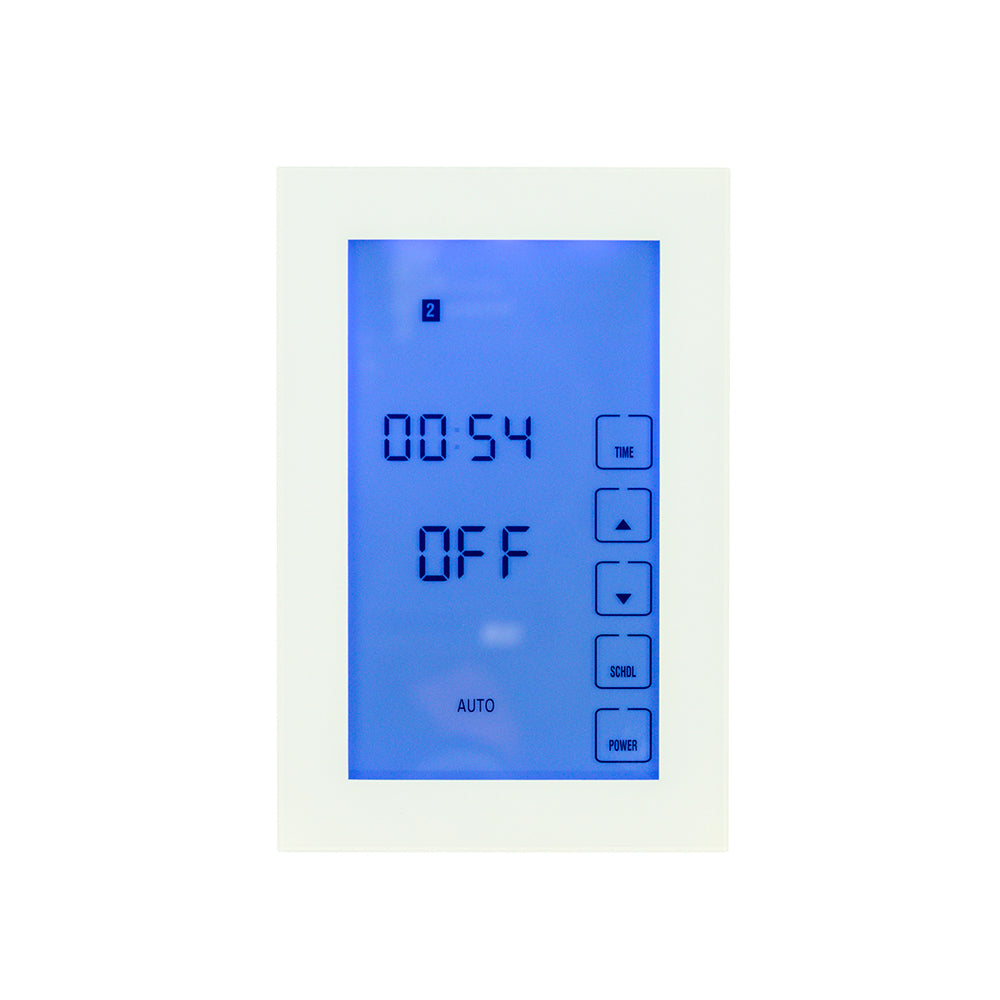 Radiant Premium Look Digital Timer Switch for Heated Towel Rails White - Vertical