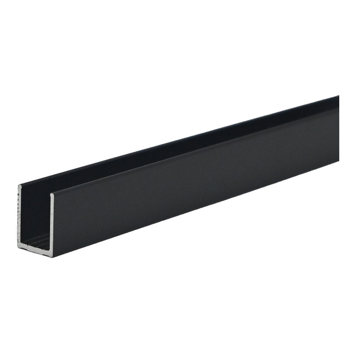 Fienza Wall Channel For Fixed Frameless Glass Shower Panel, Matte Black