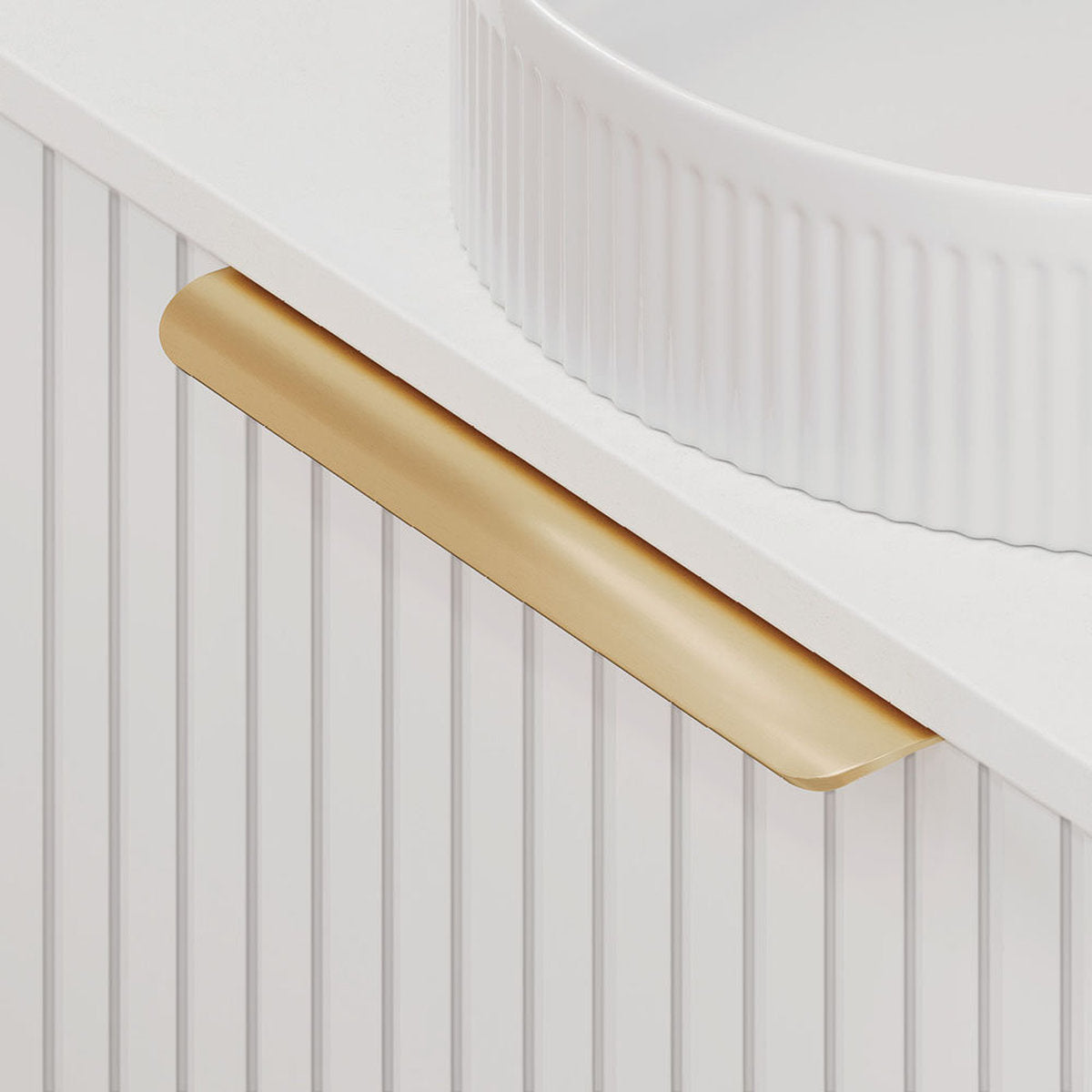 Fienza Edge 40mm Curved Pull Handle, Urban Brass