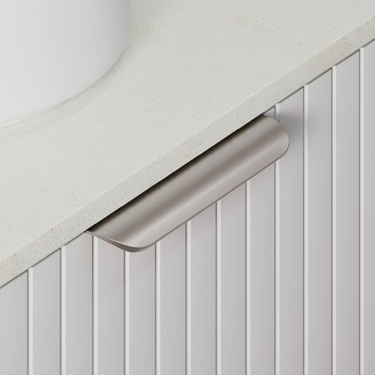 Fienza Edge 40mm Curved Pull Handle, Brushed Nickel
