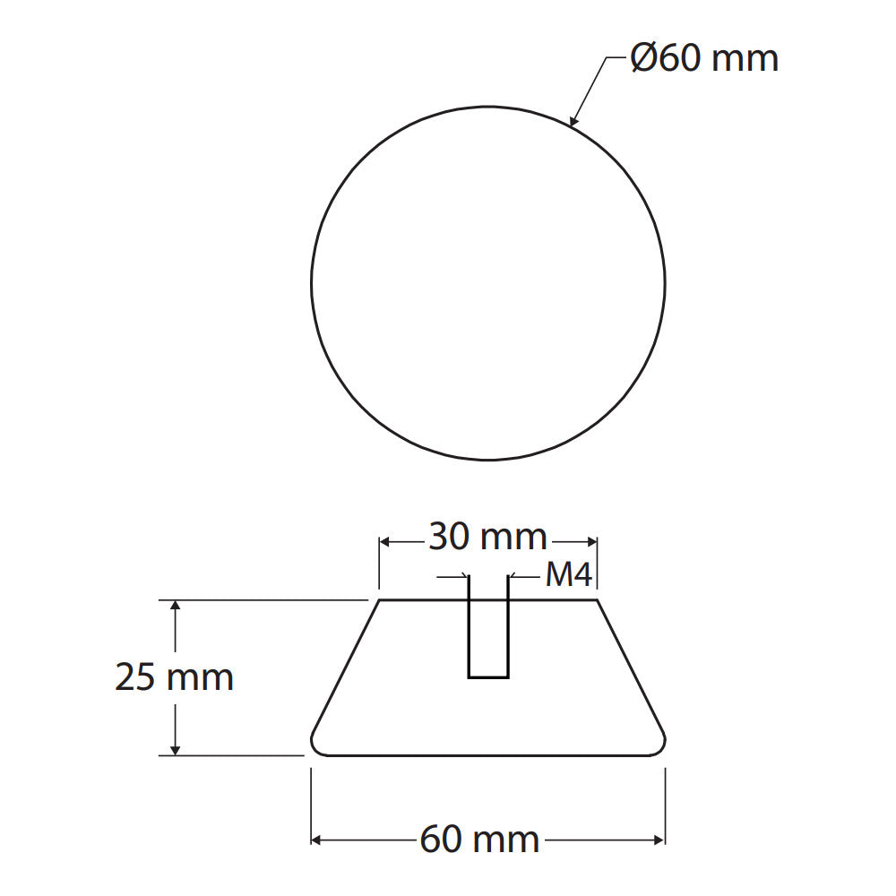 Round Concrete Knob Handle, Vanilla