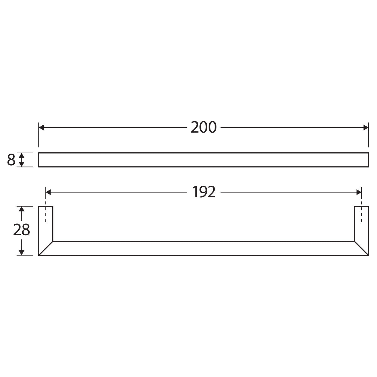 Fienza Urbane 192mm Handle, Brushed Nickel