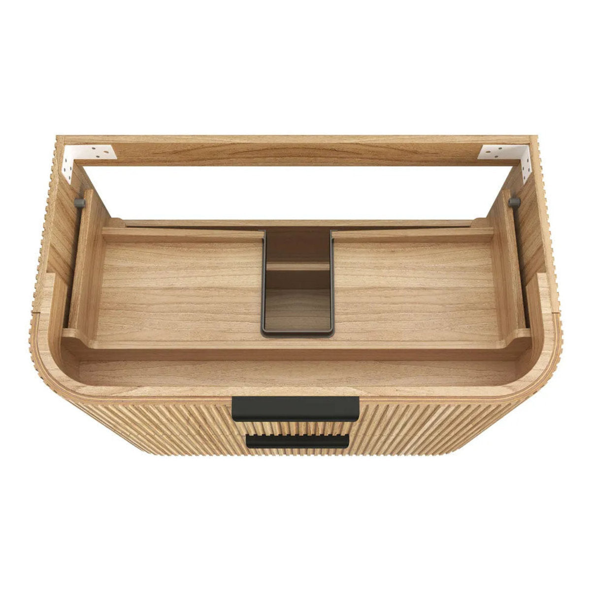 Otti Havana 900mm Woodland Oak Fluted Wall Hung Fluted Curve Vanity