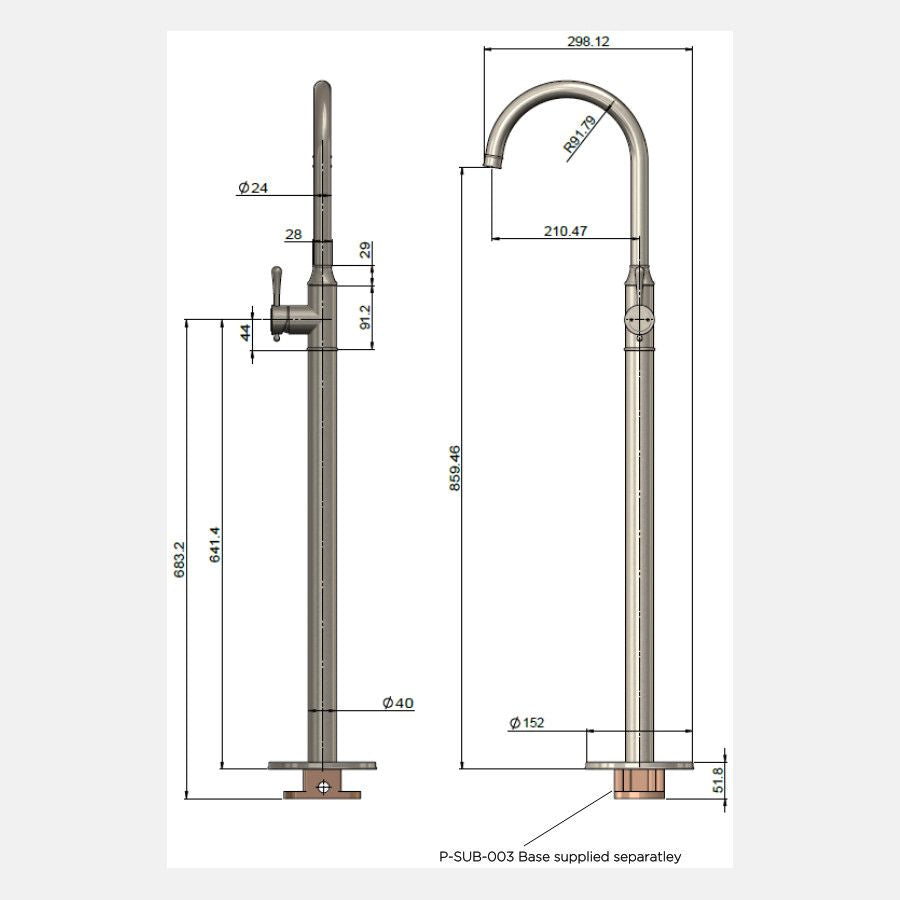 Harrington Freestanding Bath Mixer