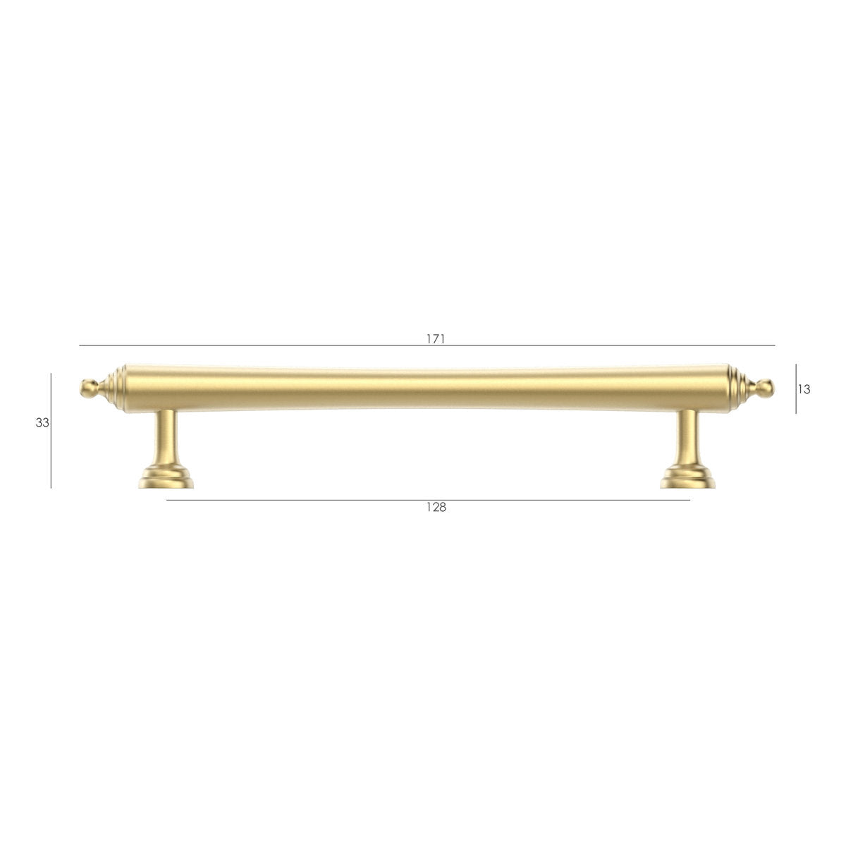 Otti Heirloom - Brushed Brass 128/171mm Handle