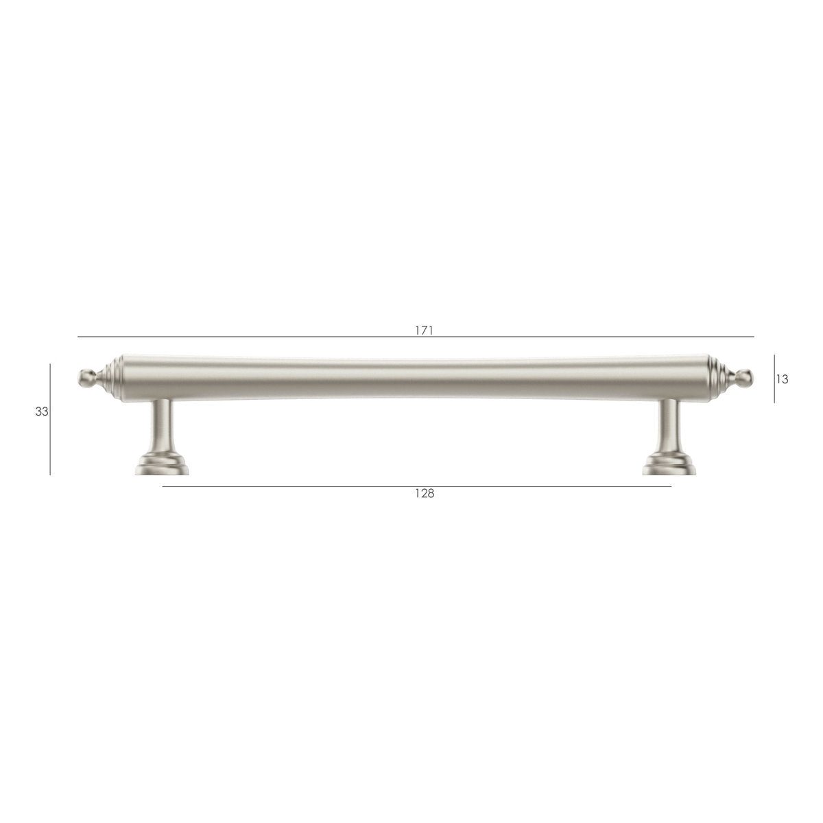 Otti Heirloom - Brushed Nickel Brass 128/171mm Handle