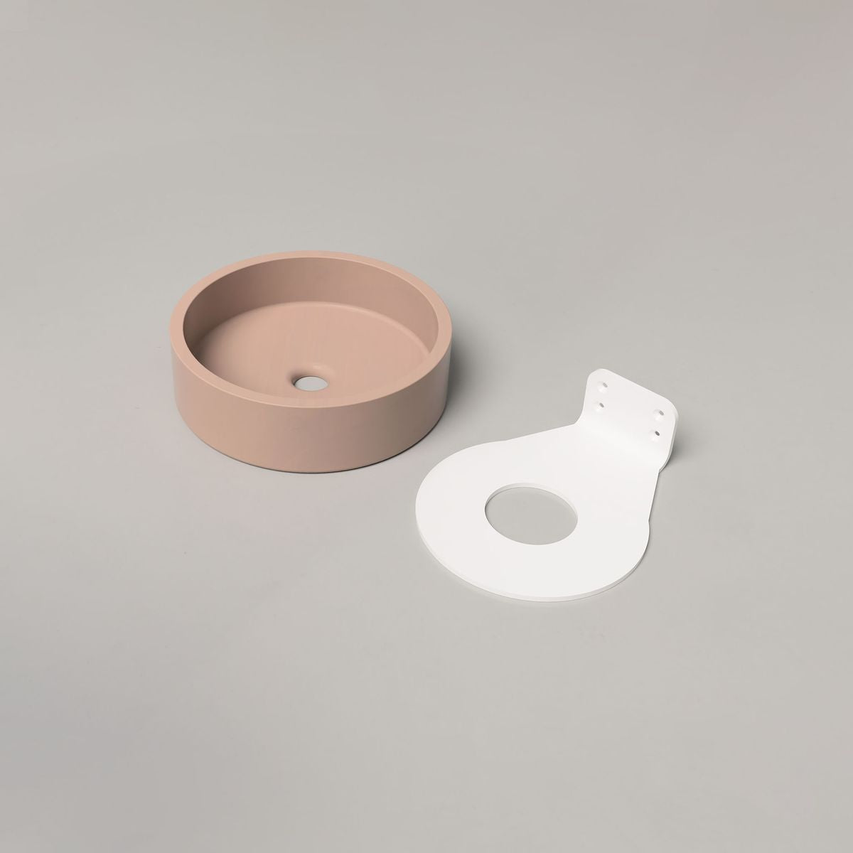 Nood Wall Mount Hoop Basin in Blush Pink