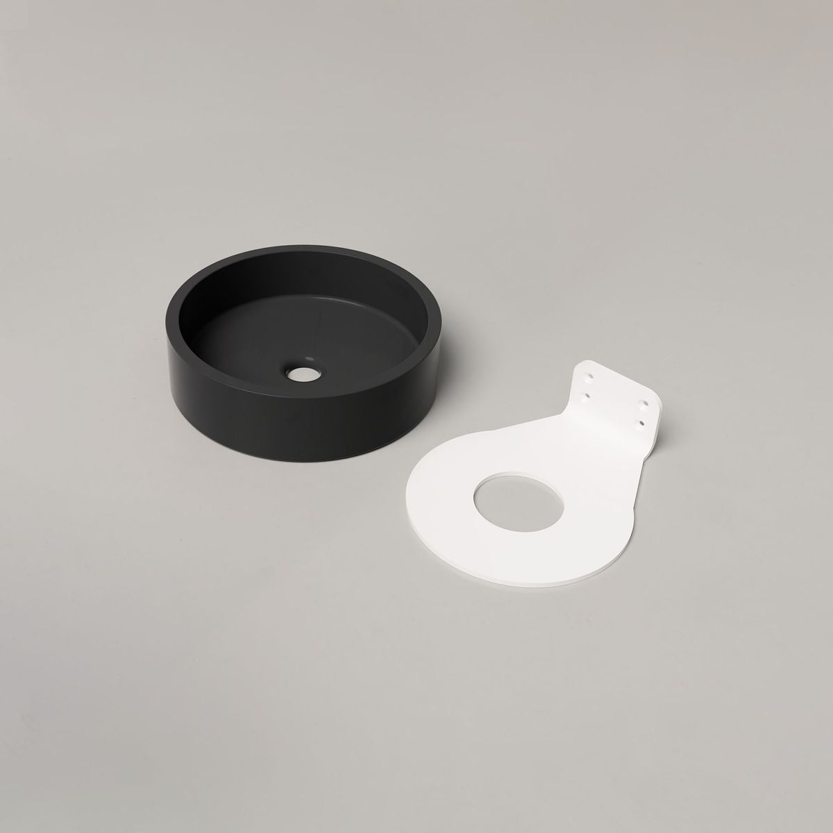 Nood Wall Mount Hoop Basin in Charcoal