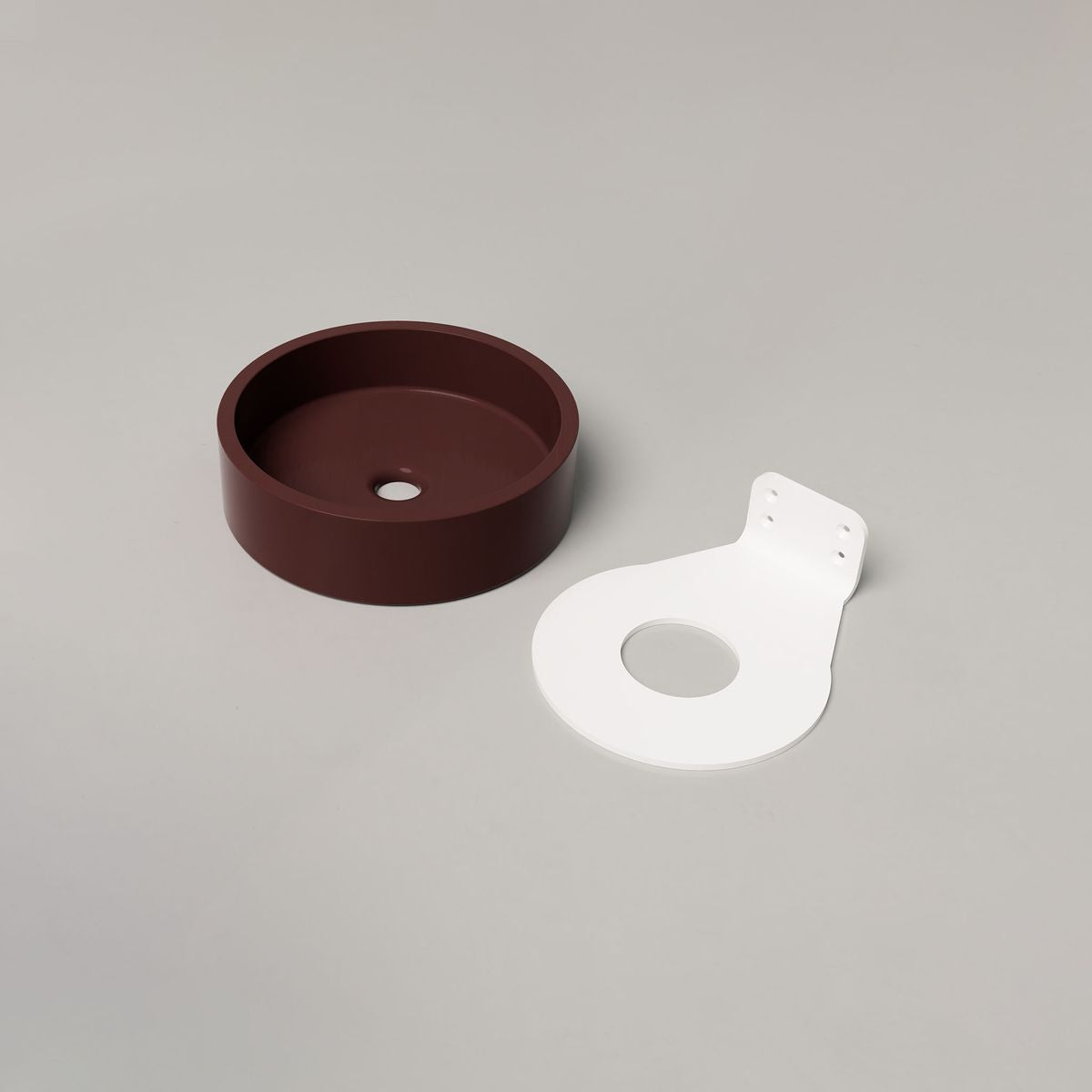 Nood Wall Mount Hoop Basin in Clay