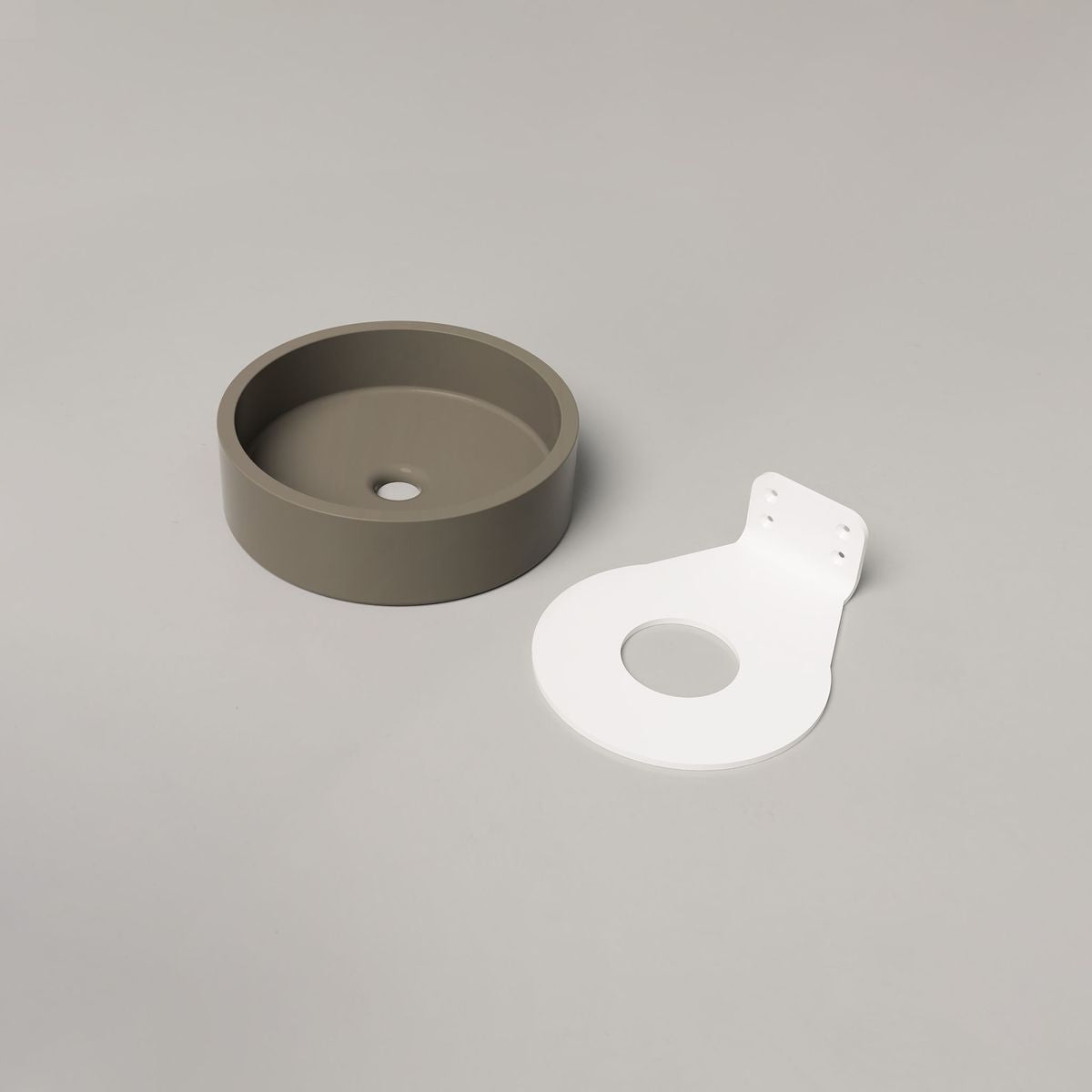 Nood Wall Mount Hoop Basin in Olive