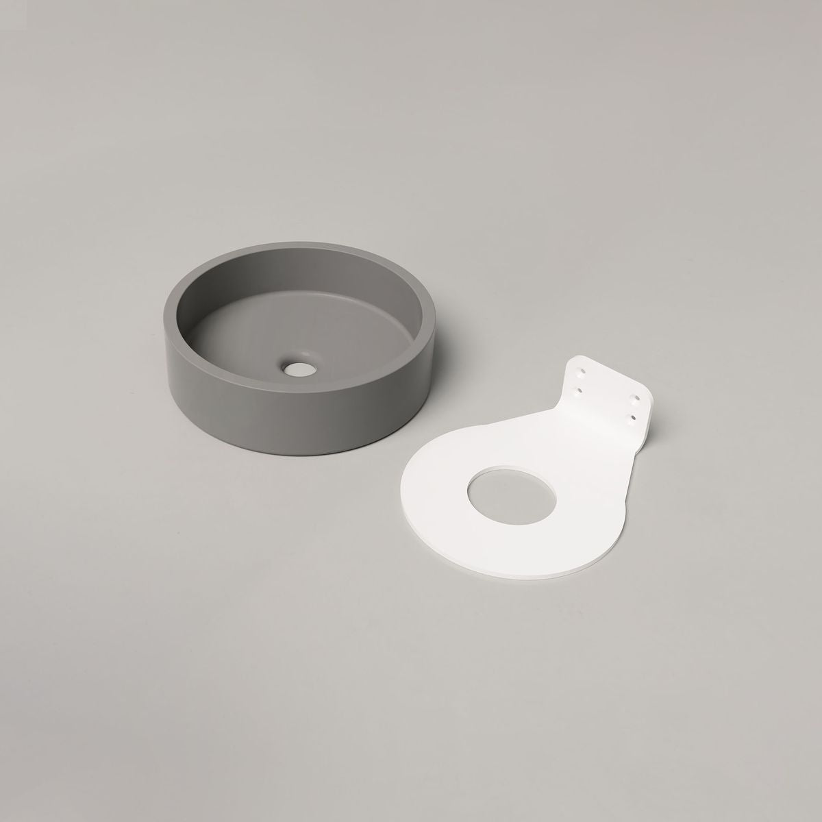 Nood Wall Mount Hoop Basin in Sky Grey