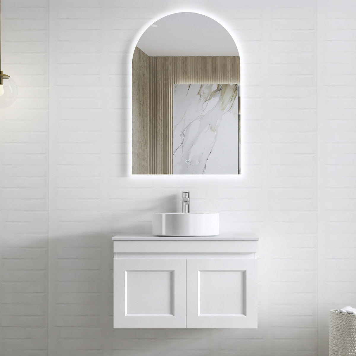 Otti Hampton Mark II Satin White Wall Hung Cabinet 750mm