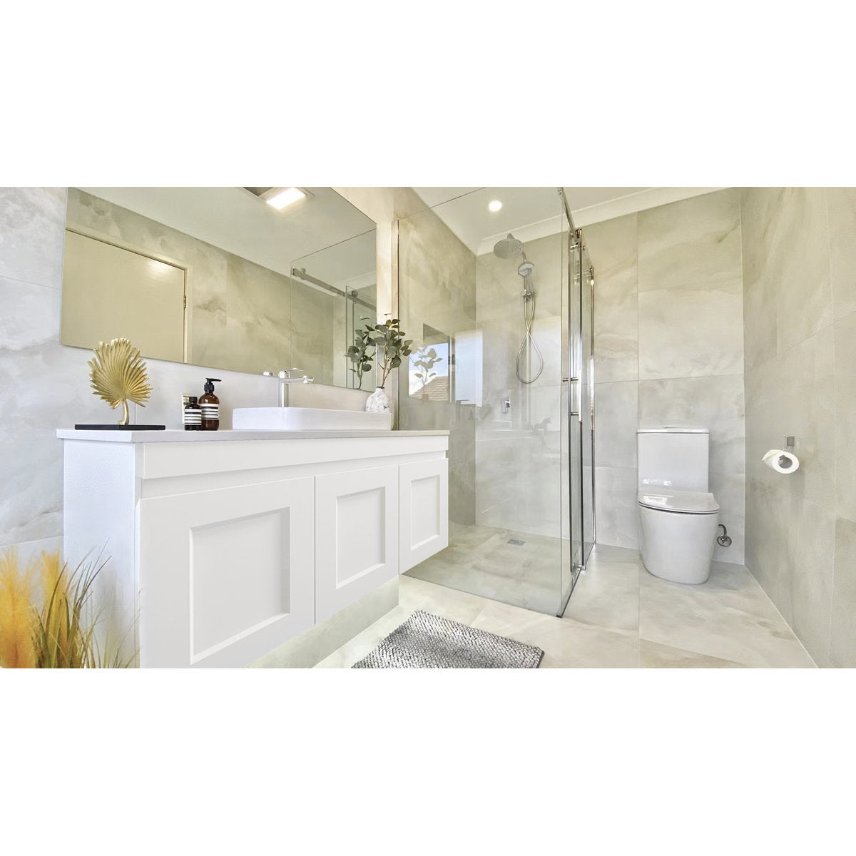Otti Hampton Mark II Satin White Wall Hung Cabinet 900mm