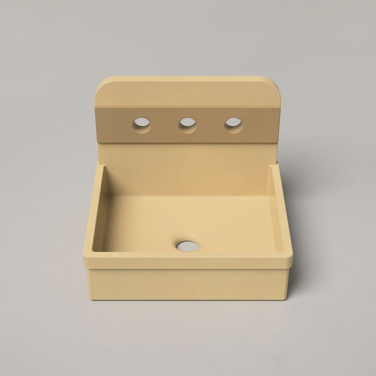 Nood Surface Mount Herbert Basin in Two Tone in Custard