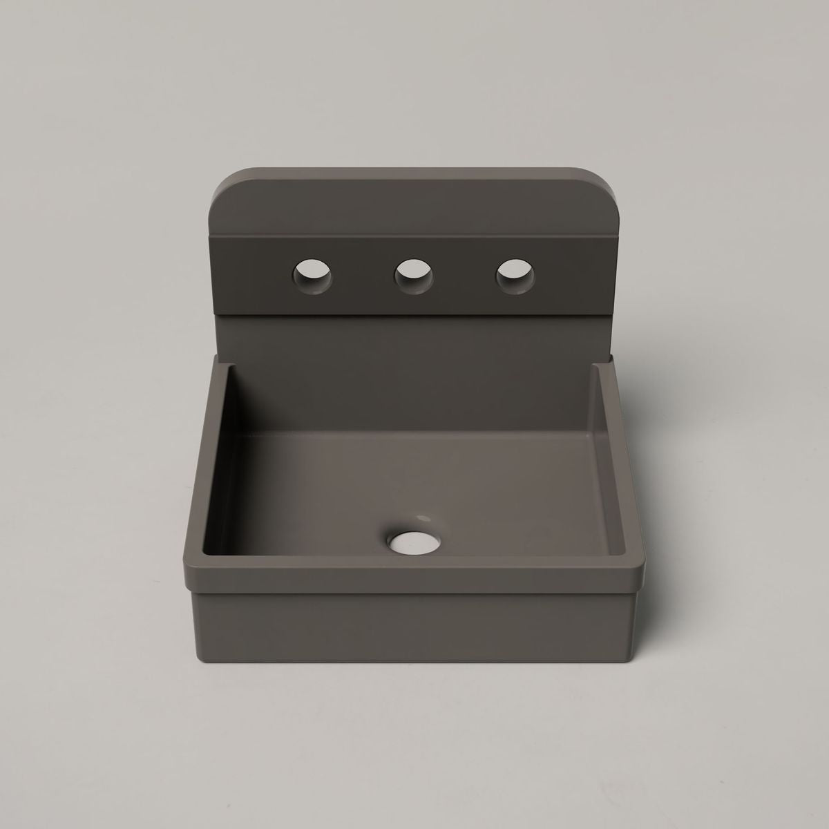 Nood Surface Mount Herbert Basin in Two Tone in Mid Tone Grey