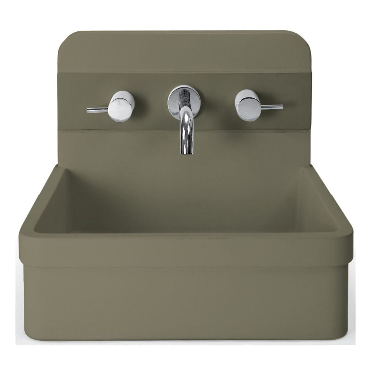 Nood Surface Mount Herbert Basin in Two Tone in Olive
