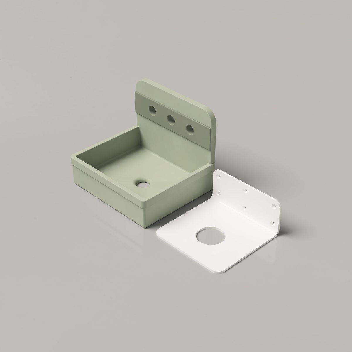 Nood Wall Mount Herbert Basin in Two Tone in Mint