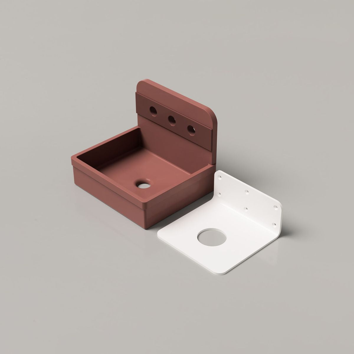 Nood Wall Mount Herbert Basin in Two Tone in Musk