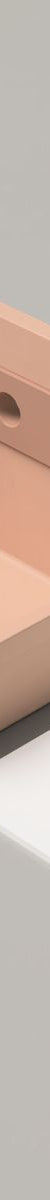 Nood Wall Mount Herbert Basin in Two Tone in Pastel Peach