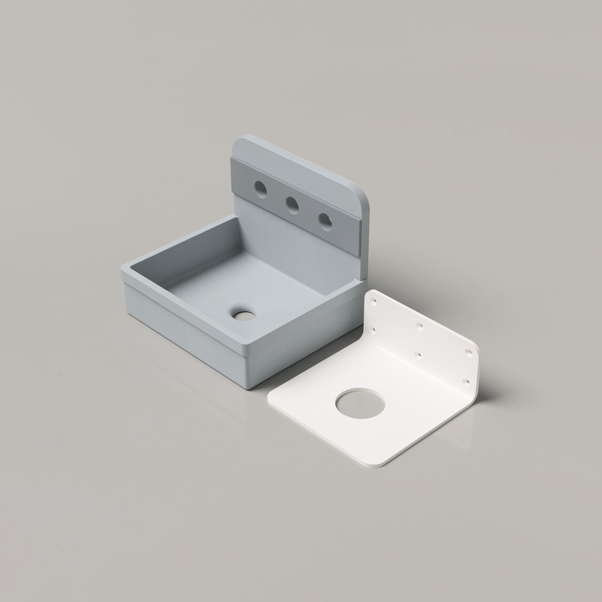 Nood Wall Mount Herbert Basin in Two Tone in Powder Blue