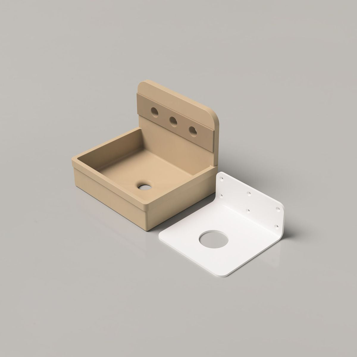 Nood Wall Mount Herbert Basin in Two Tone in Sand
