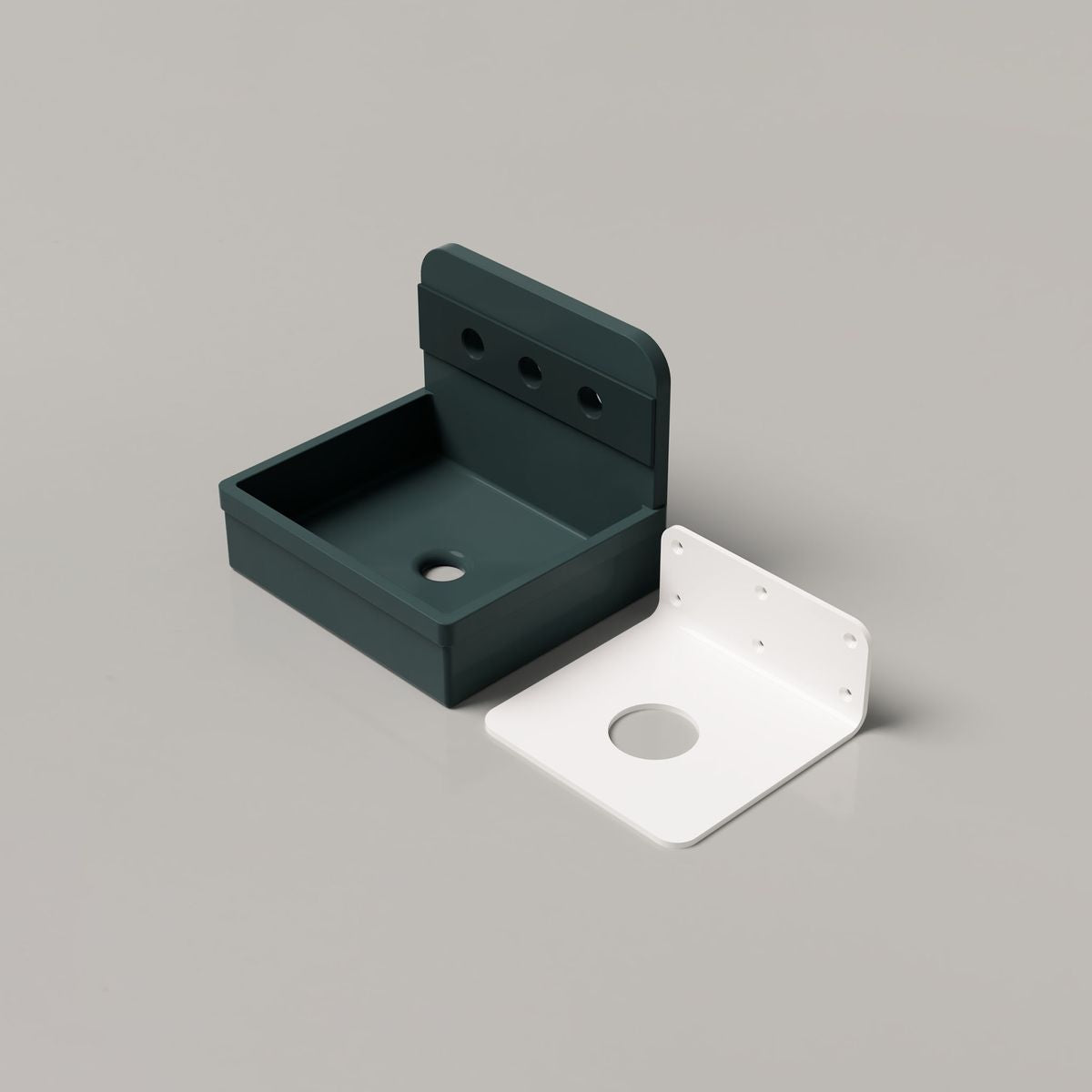 Nood Wall Mount Herbert Basin in Two Tone in Teal