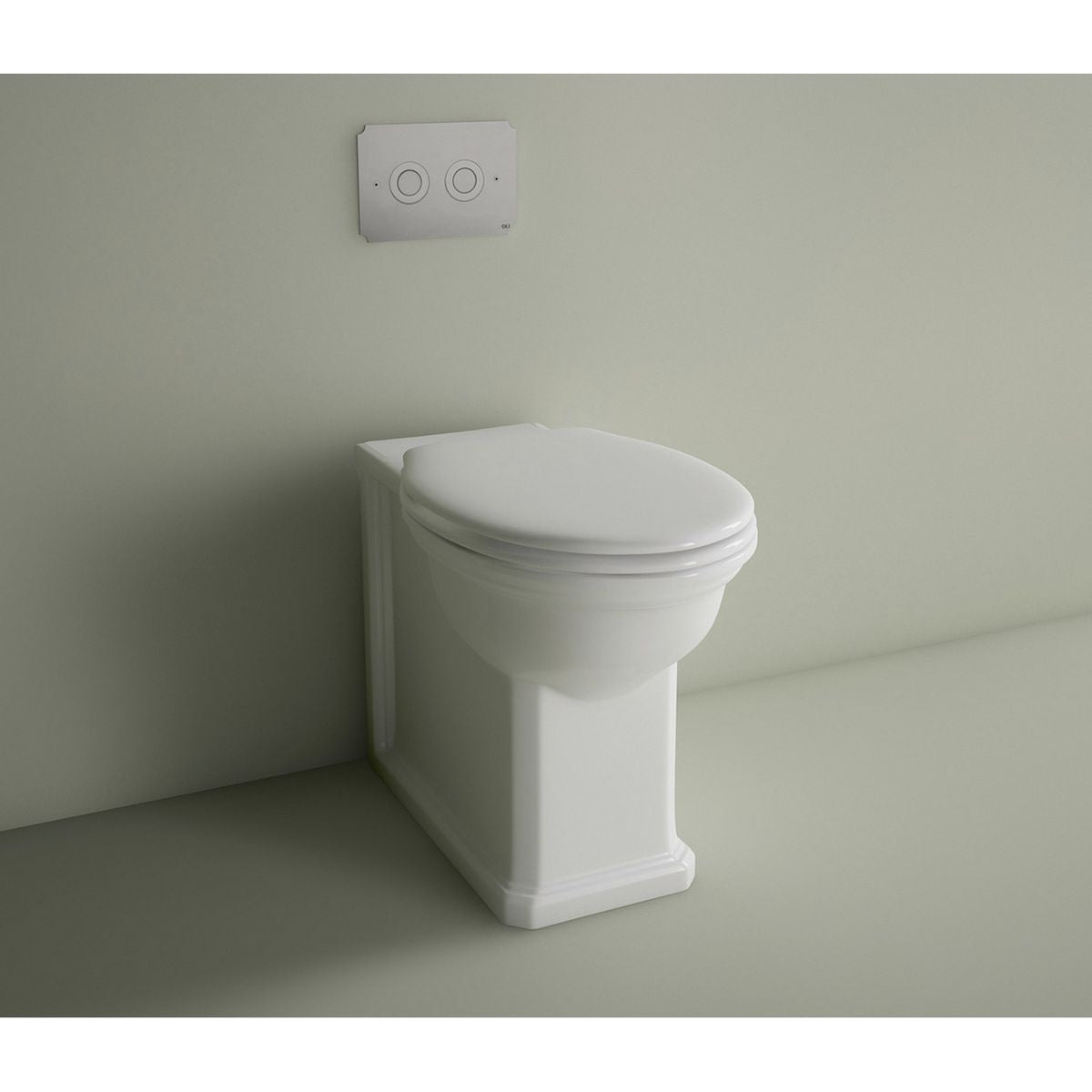 Studio Bagno Impero Rimless Wall Faced Pan, Gloss White