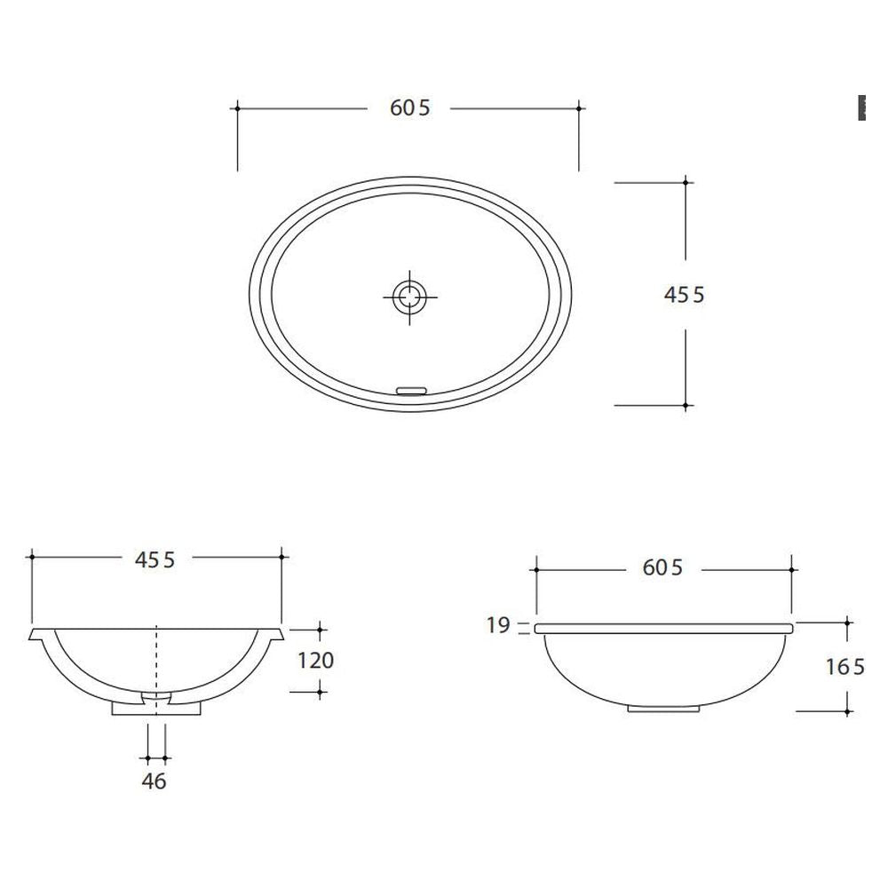Studio Bagno Impero 60 Inset Basin