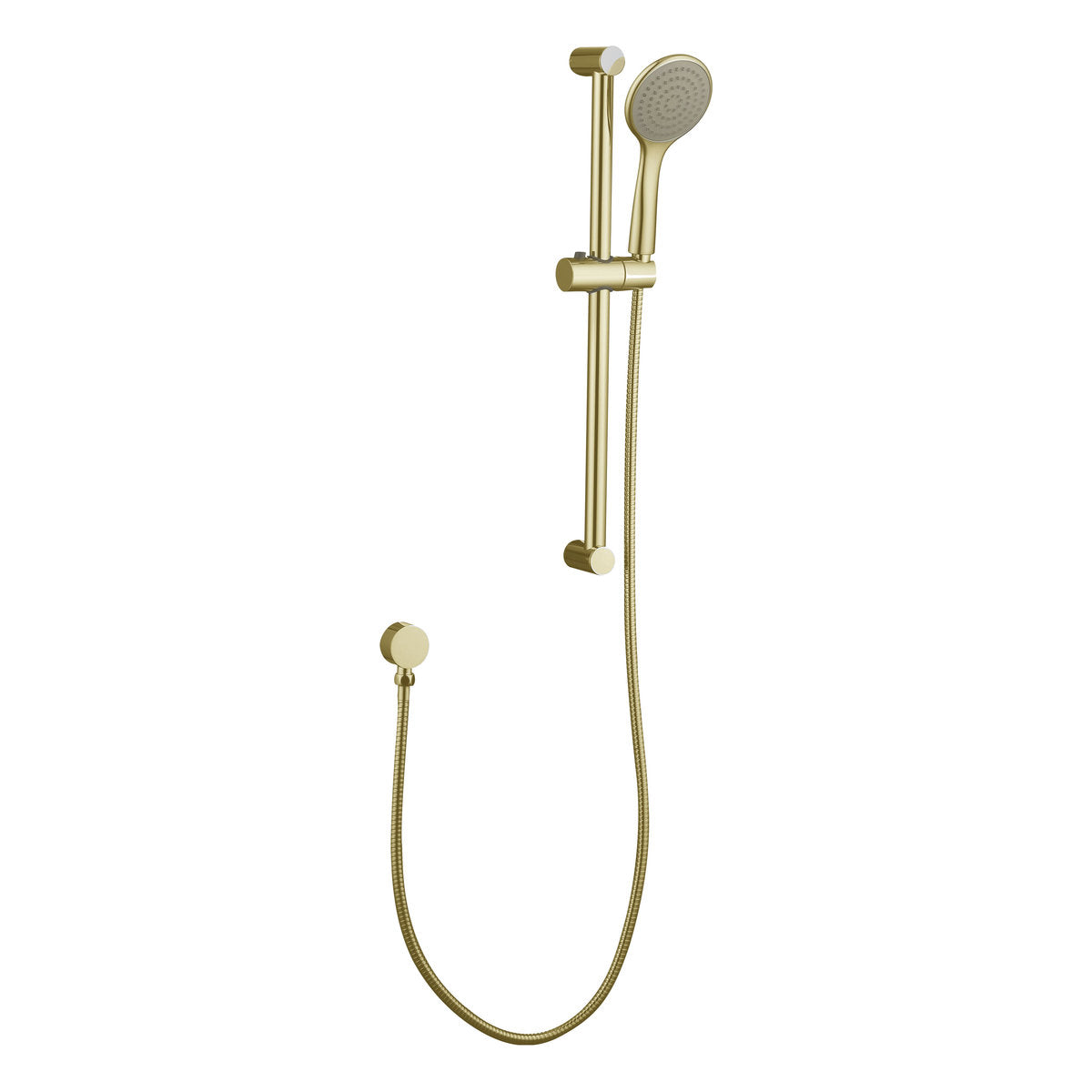Otti Pavia Brushed Gold Shower Rail with Round Handheld Shower Piece