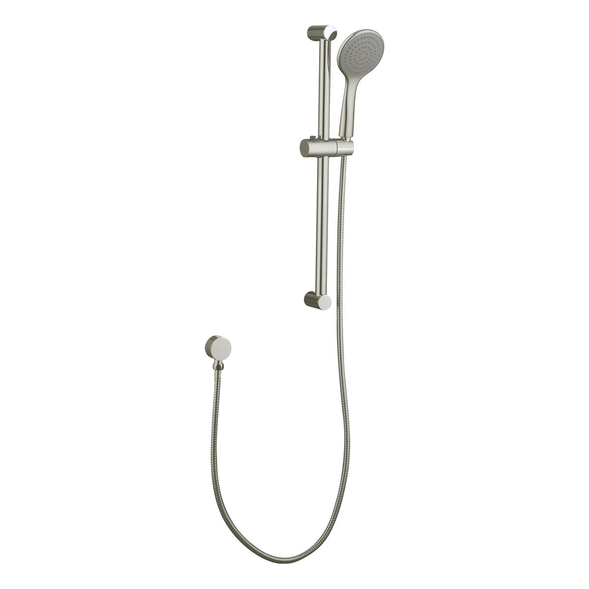 Otti Pavia Brushed Nickel Shower Rail with Round Handheld Shower Piece