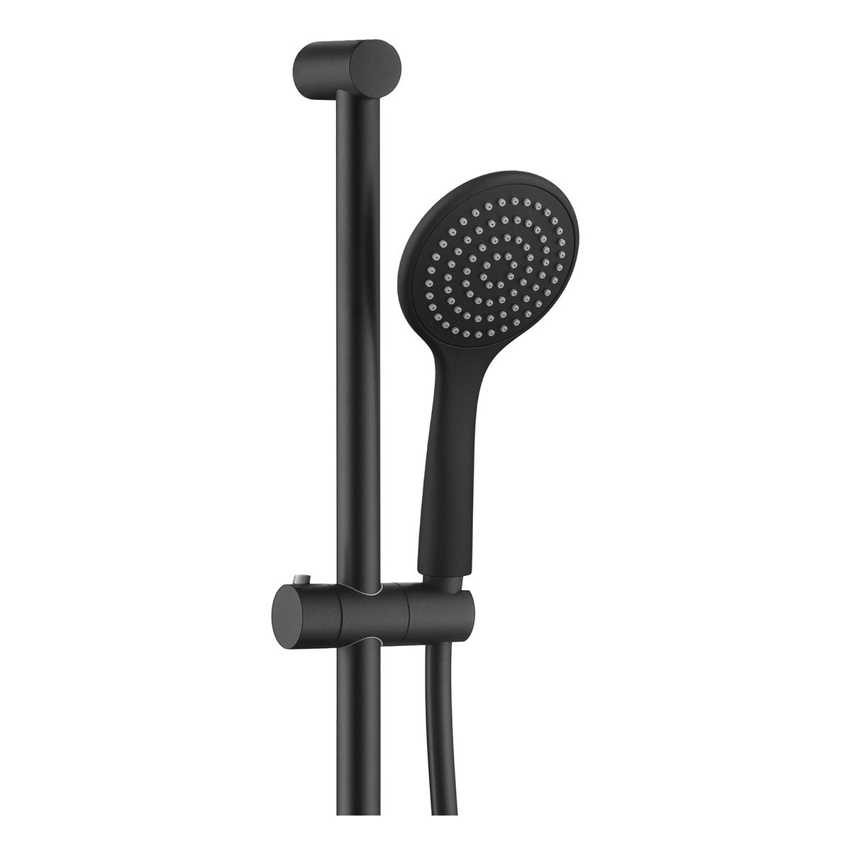 Otti Pavia Black Shower Rail with Round Handheld Shower Piece