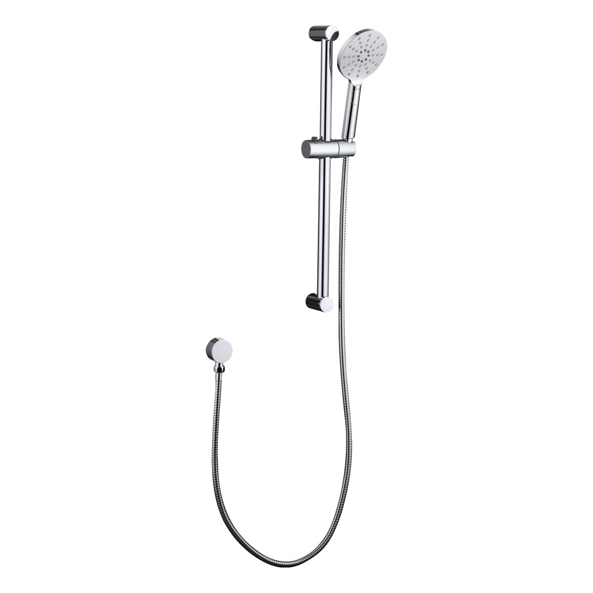 Otti Pavia Chrome Shower Rail with Round Handheld Shower Piece