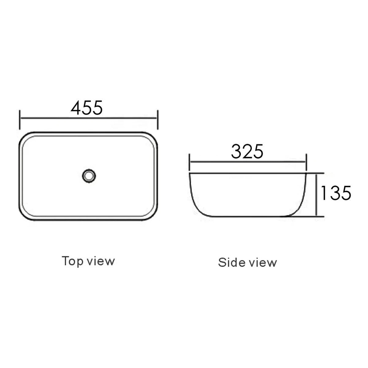 Otti Artis O'96 455x325x135 Matte White Oval Basin Ultra Slim