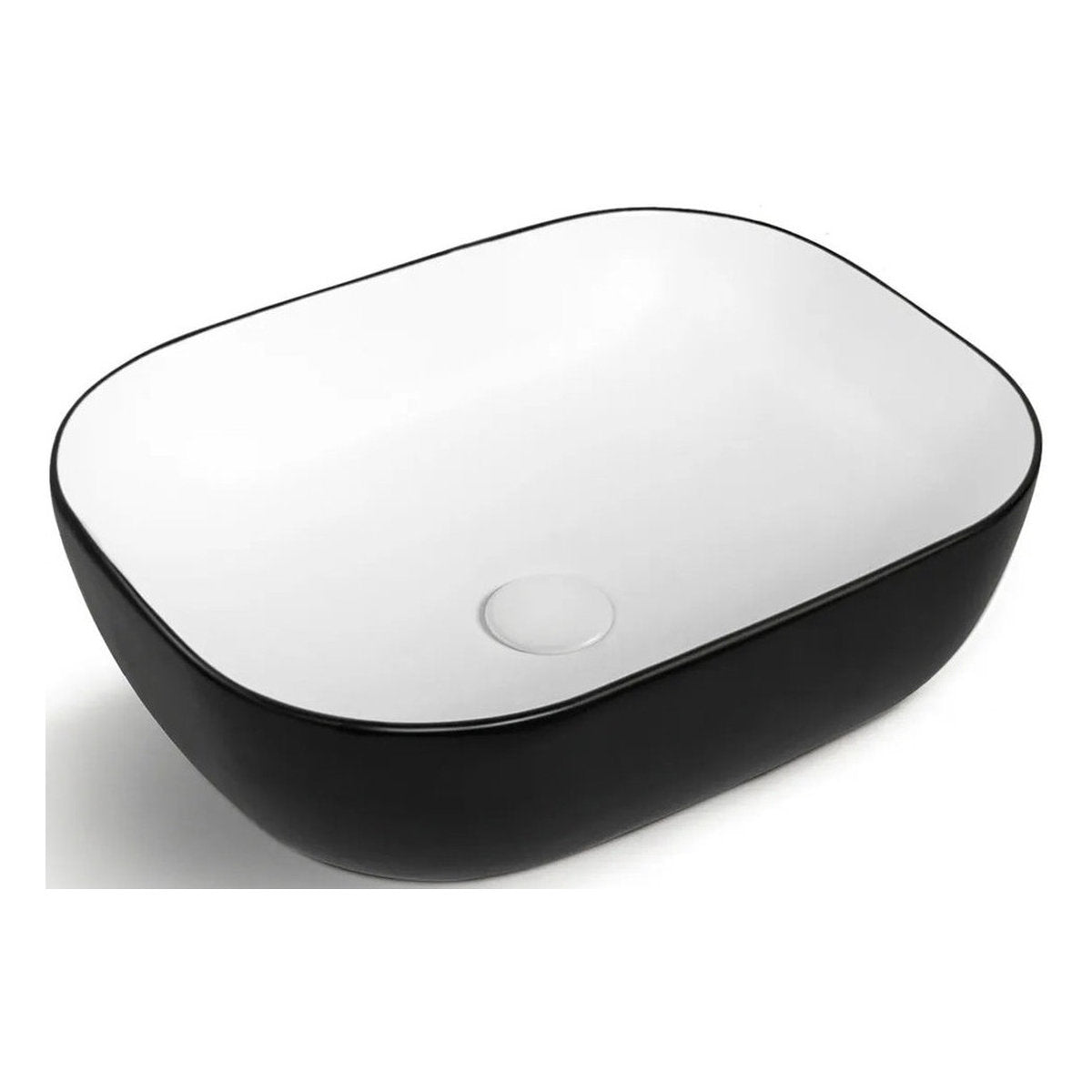 Otti Artis Square 500x395x140 Matte Black & Matte White Basin