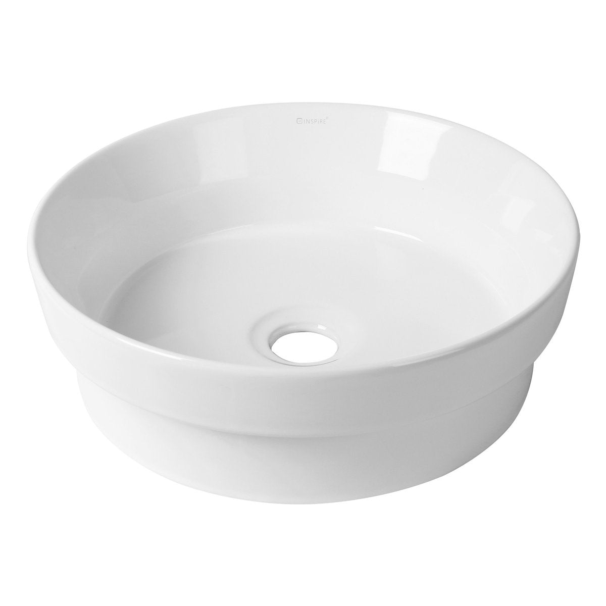 Otti Semi Inset Round 355x355x120 Gloss White Basin