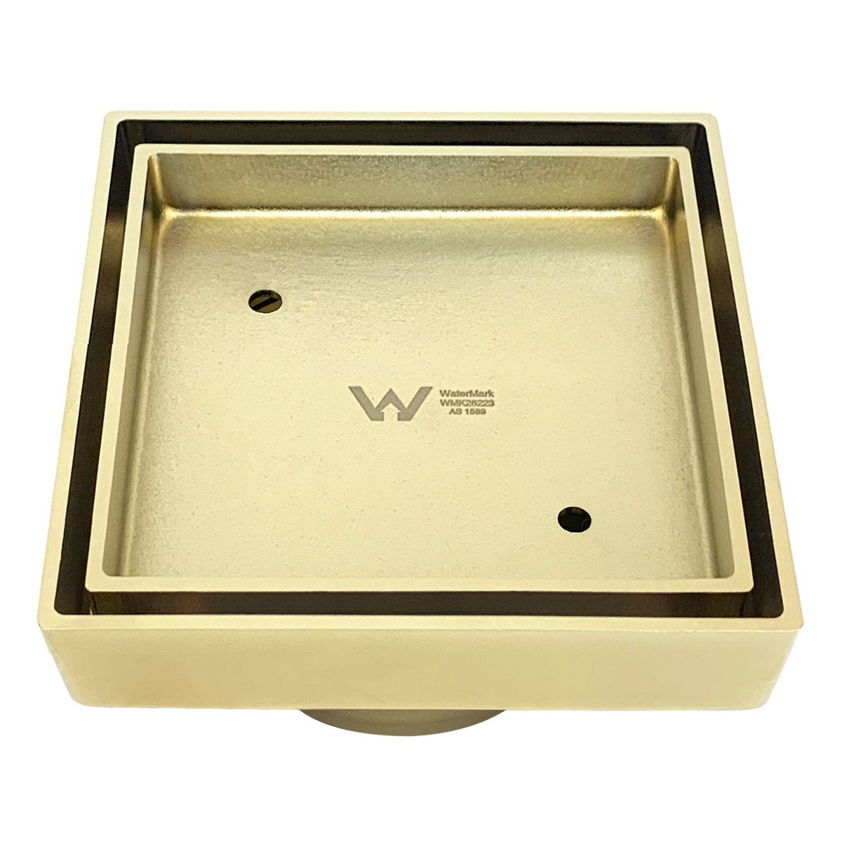 Otti Smart 115 Brushed Gold Square Tiles Waste