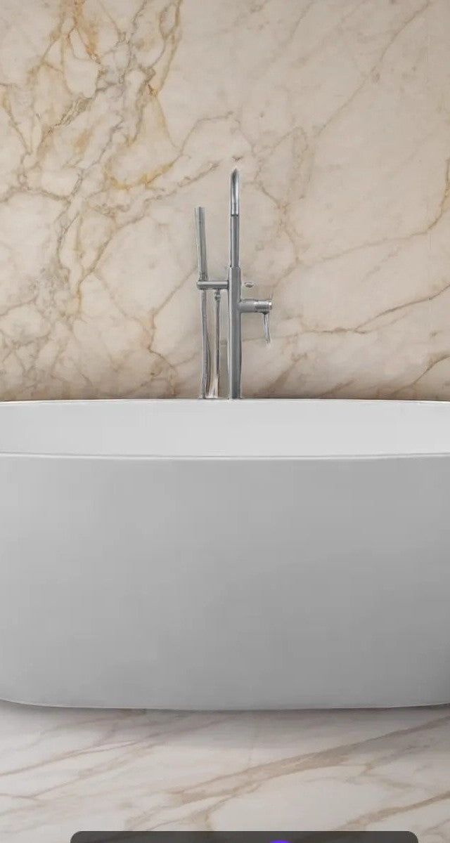 Otti Vinny 1700x800x580 Gloss White Egg Shape Bathtub NF