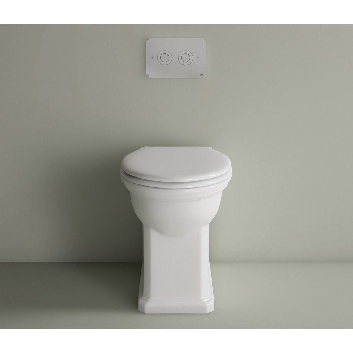 Studio Bagno Impero Rimless Wall Faced Pan, Gloss White