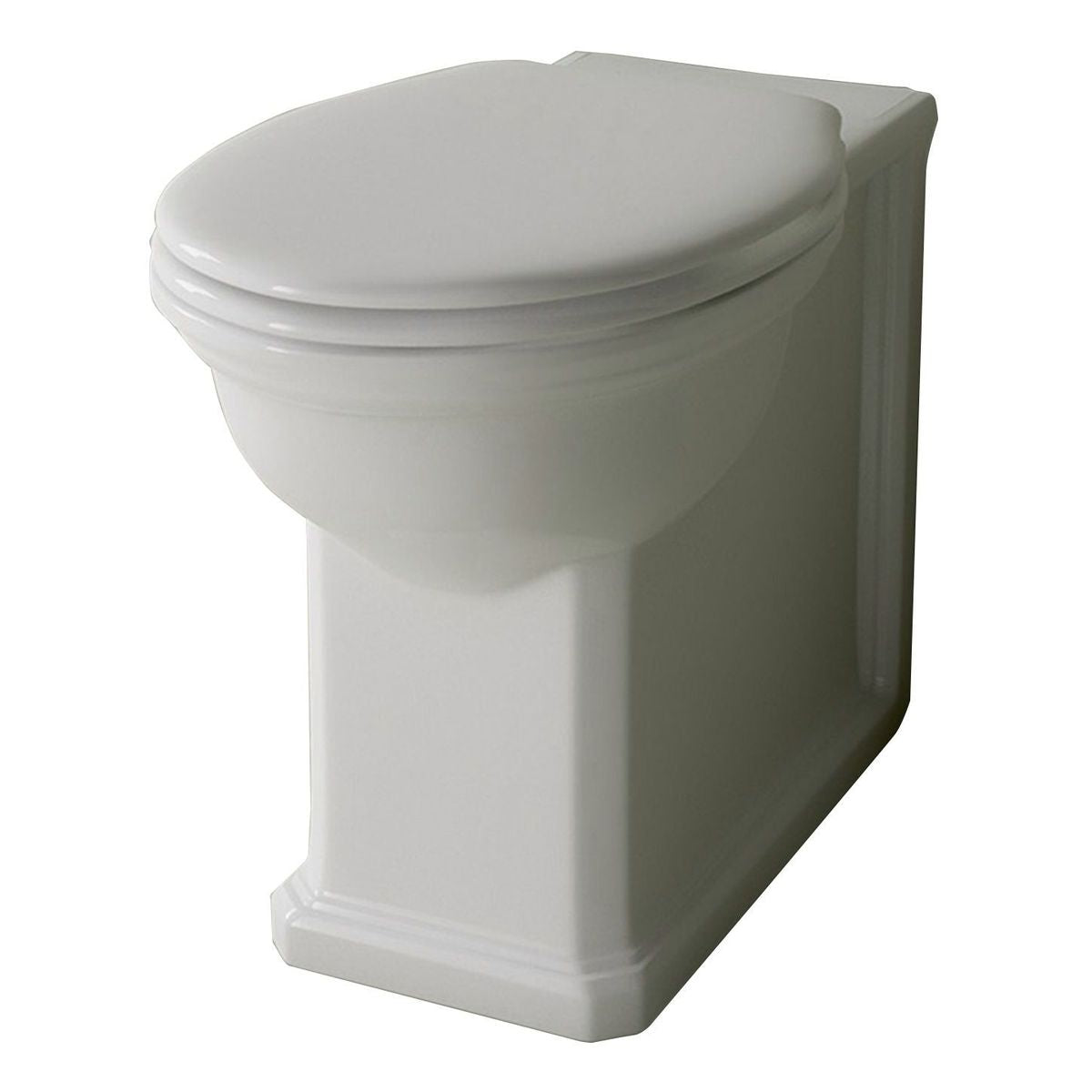Studio Bagno Impero Rimless Wall Faced Pan, Gloss White