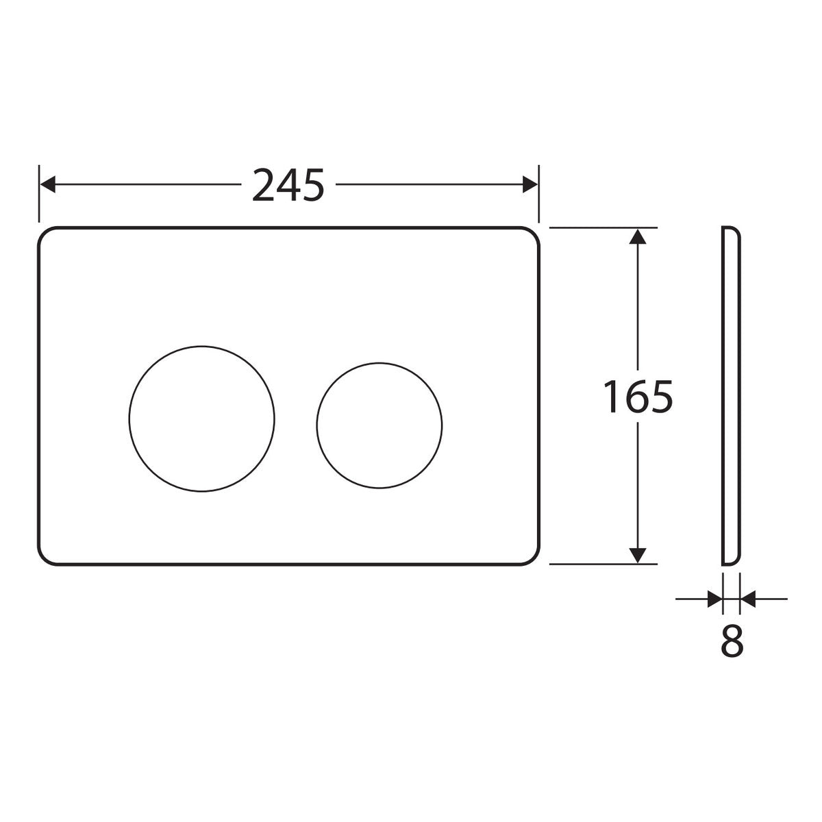 Fienza Fienza R&T Round Button Flush Plate, Brushed Copper