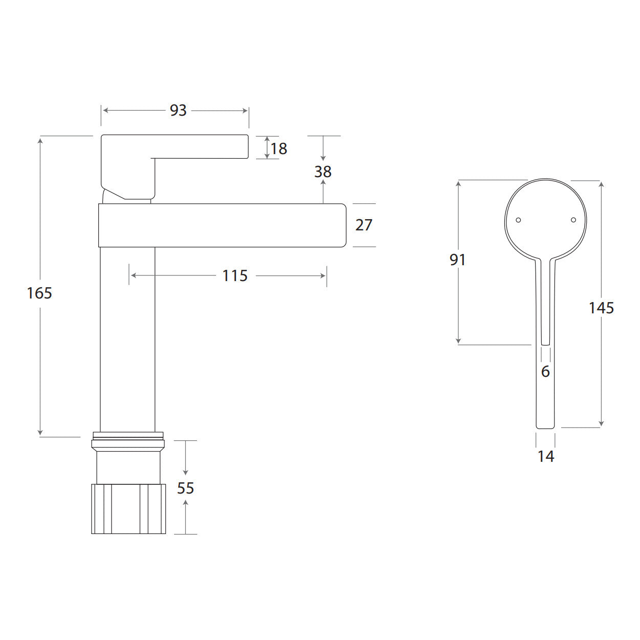 Martini Basin Mixer Chrome