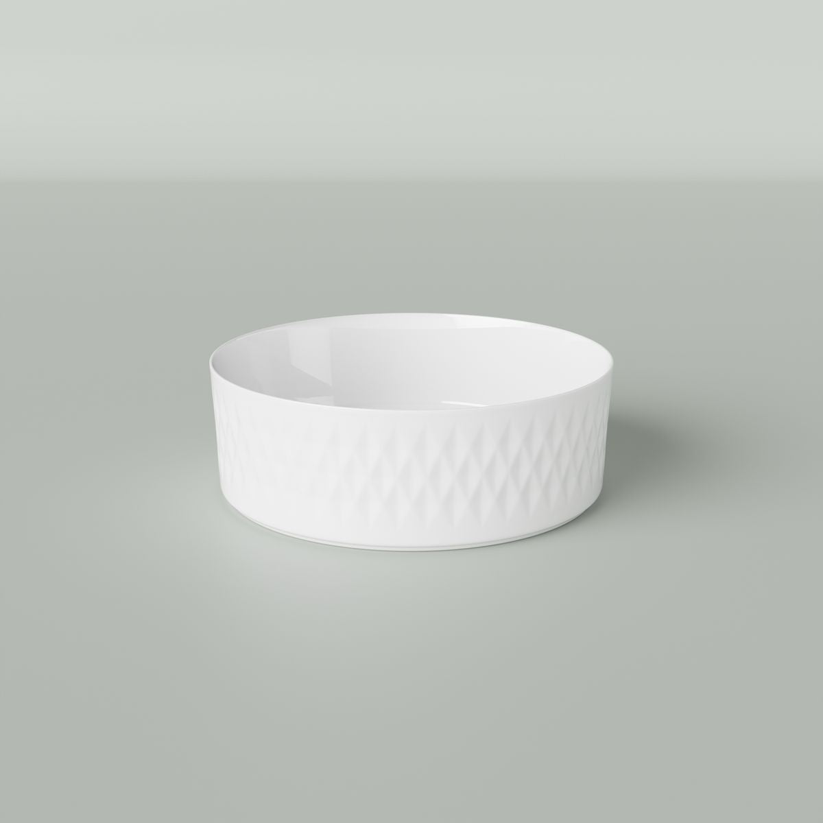 Jewel Above Counter Ceramic Basin - White Gloss