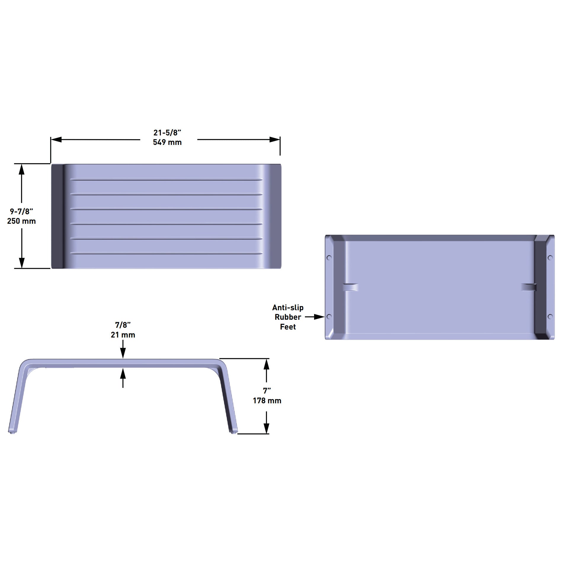 Victoria + Albert Kerid Bath Step - Quarrycast Gloss White