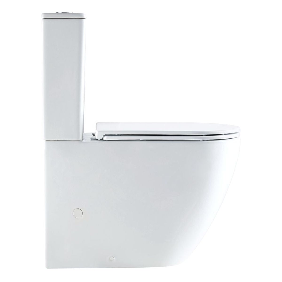 Koko Gloss Tornado Slim Cistern Back-to-Wall Toilet Suite, with Slim Seat