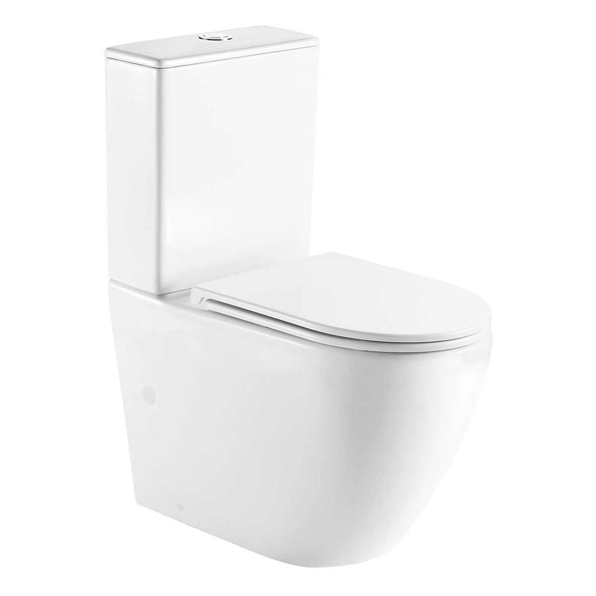 Koko Gloss Tornado Slim Cistern Back-to-Wall Toilet Suite, with Slim Seat